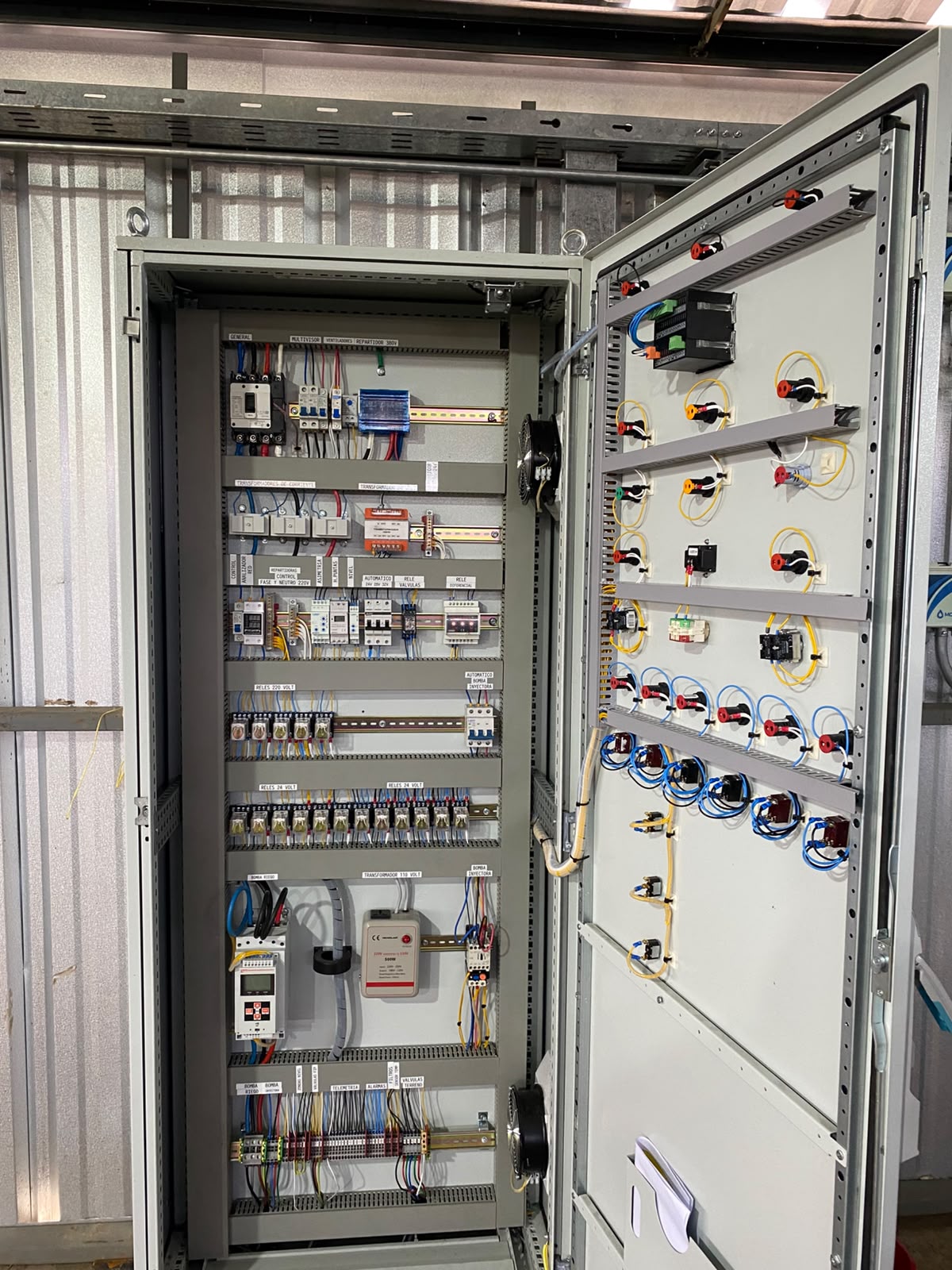 Tablero eléctrico de control y automatización instalado por BYN Servicios