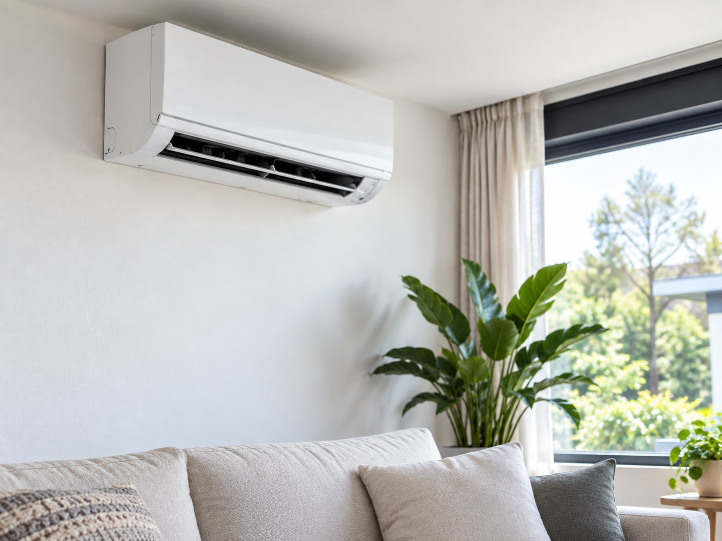 Climatización instalada en un espacio comercial